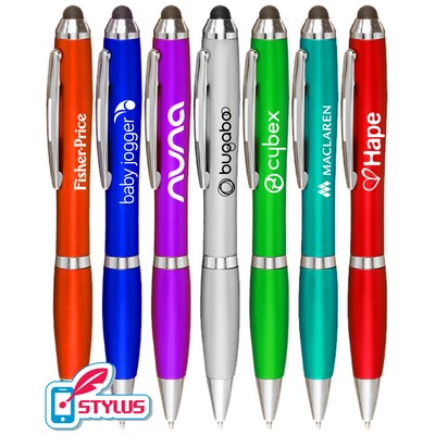 Union Printed - Colored - Executive - Stylus Pens with 1-Color Logo