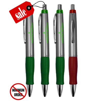 Union Printed - Impact - Click Pens Pen with Rubber Grip - 1-Color Print - No Minimum