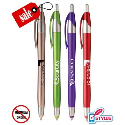 Union Printed - Spring Colored Stylus Click Pen with 1-Color Print - No Minimum