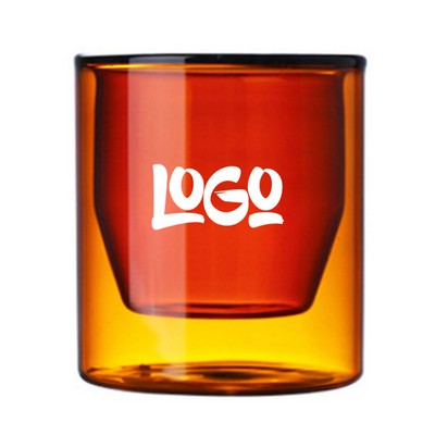 8oz Double Wall Glass Cup